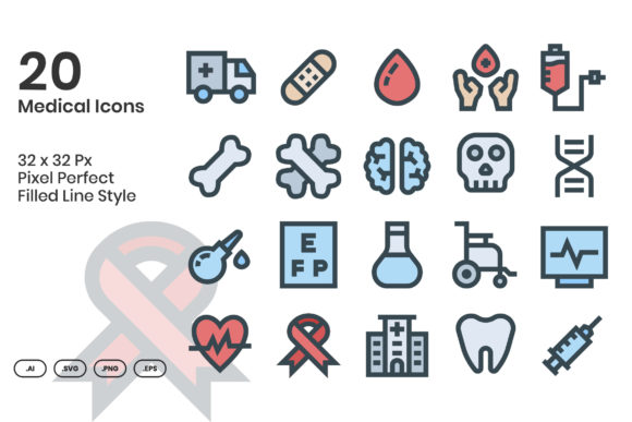 20 Medical Icons - Filled Line: A Designer's Review