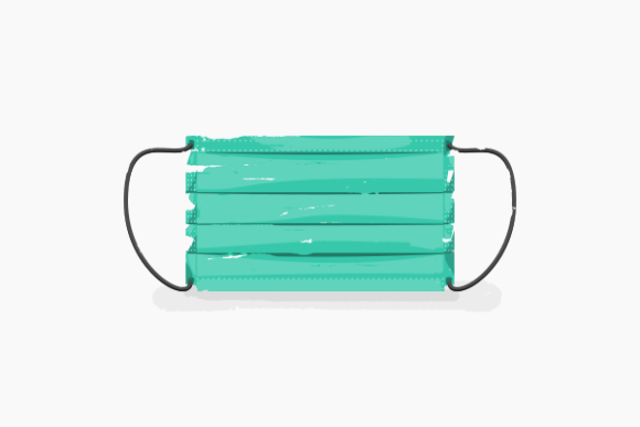 Brush Strokes Rectangle Medical Mask Review