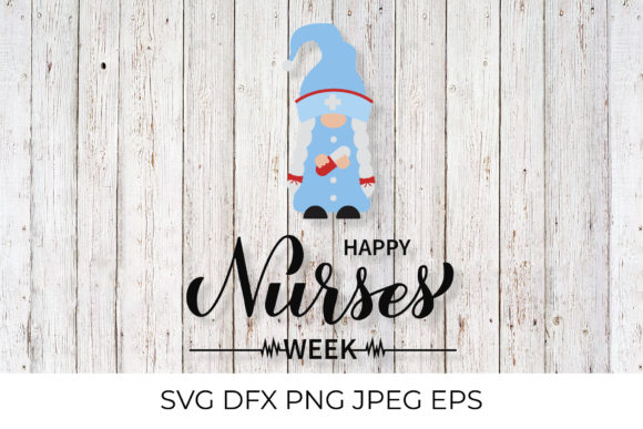 Happy Nurses Week. Nurse Gnome: A Charming Embroidery Design