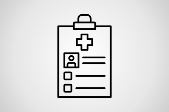 Medical Record Icon: A Versatile Design for Embroidery