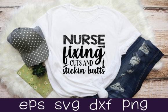 Nurse Fixing Cuts and Stickin Butts