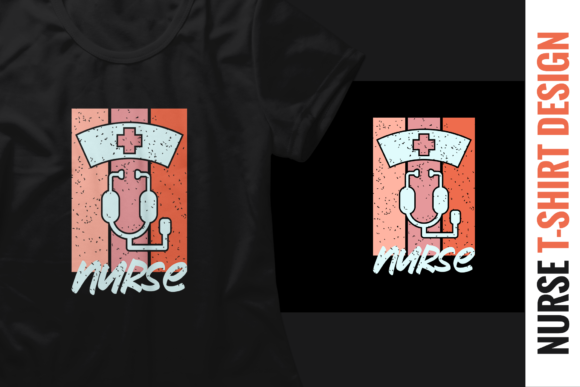 Retro Nurse T-shirt Design: A Classic Embroidery Gem