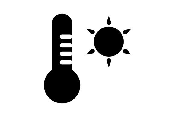 Thermometer Icon for Embroidery Projects